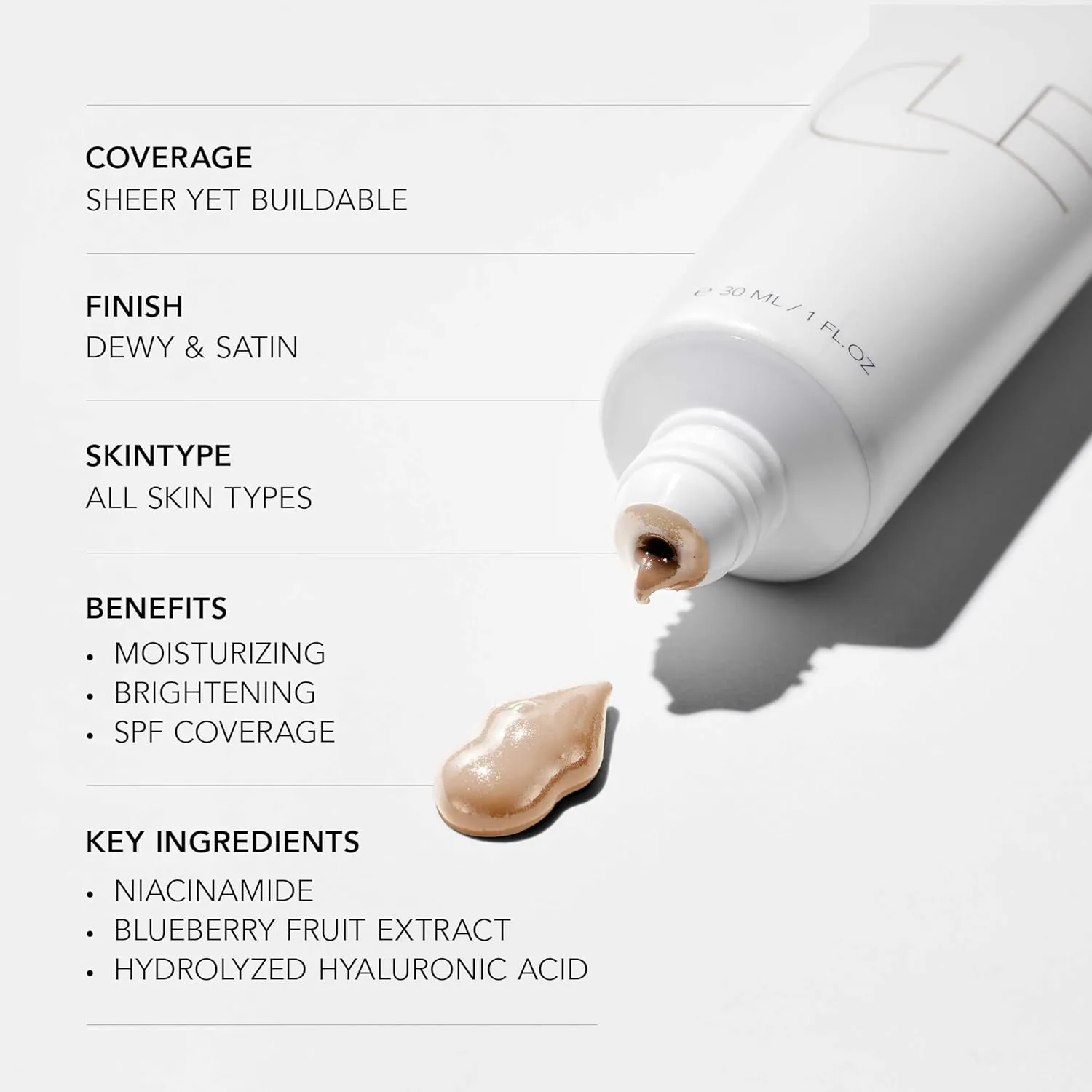 CLE Cosmetics CCC Cream (Warm Medium 303 / SPF 50) - Color Correcting Hybrid CC Cream with Sunscreen - Lightweight, Hydrating, Light to Medium Coverage Foundation - 1 fl oz