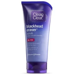 Clean & Clear Blackhead Eraser Facial Scrub with 2% Salicylic Acid Acne Medication, Oil-Free Daily Facial Scrub for Acne-Prone Skin Care, 5 oz (Pack of 6)