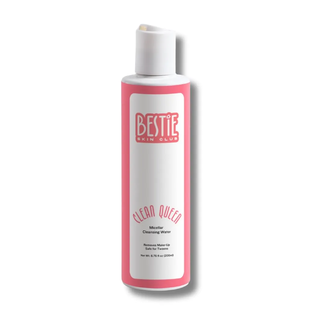 Clean Queen Micellar Cleansing Water, Makeup Remover with Hyaluronic Acid, Aloe, Chamomile