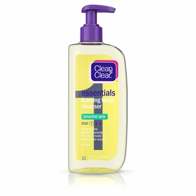 Clean & Clear Foaming Facial Cleanser, Sensitive Skin, 8 Ounces