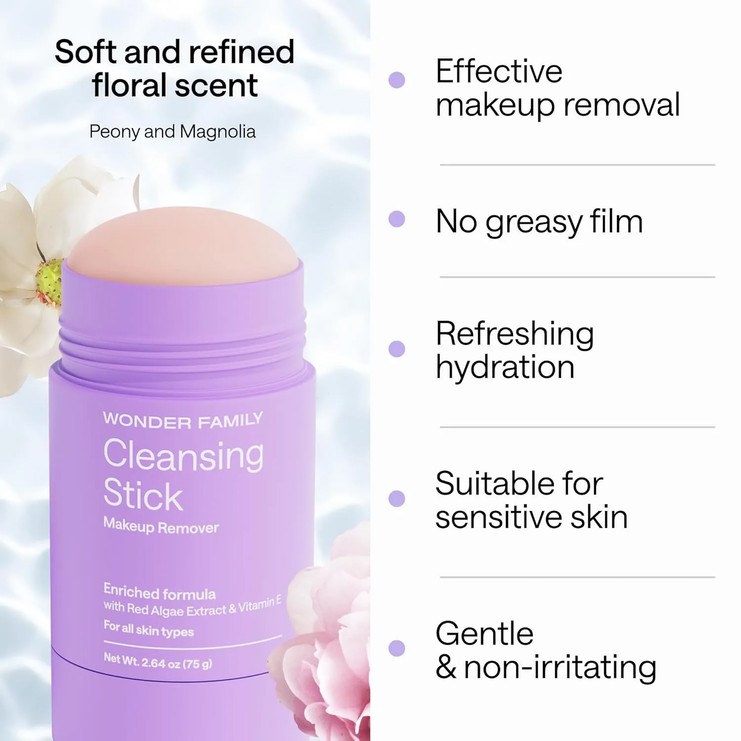 Cleansing Gel Makeup Remover Stick - Melt Cosmetics with Travel Size Facial Cleanser for Sensitive Skin - Cleansing Balm - Clean Makeup Travel Face Cleanser Balm - Paraben, Sulfate Free