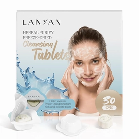 Cleansing Melts, Mini Face Cleanser, Water-Activated Face Wash, Travel Size Face Wash, Travel Essentials, Portable & Easy for All Skin Type- 30 Count