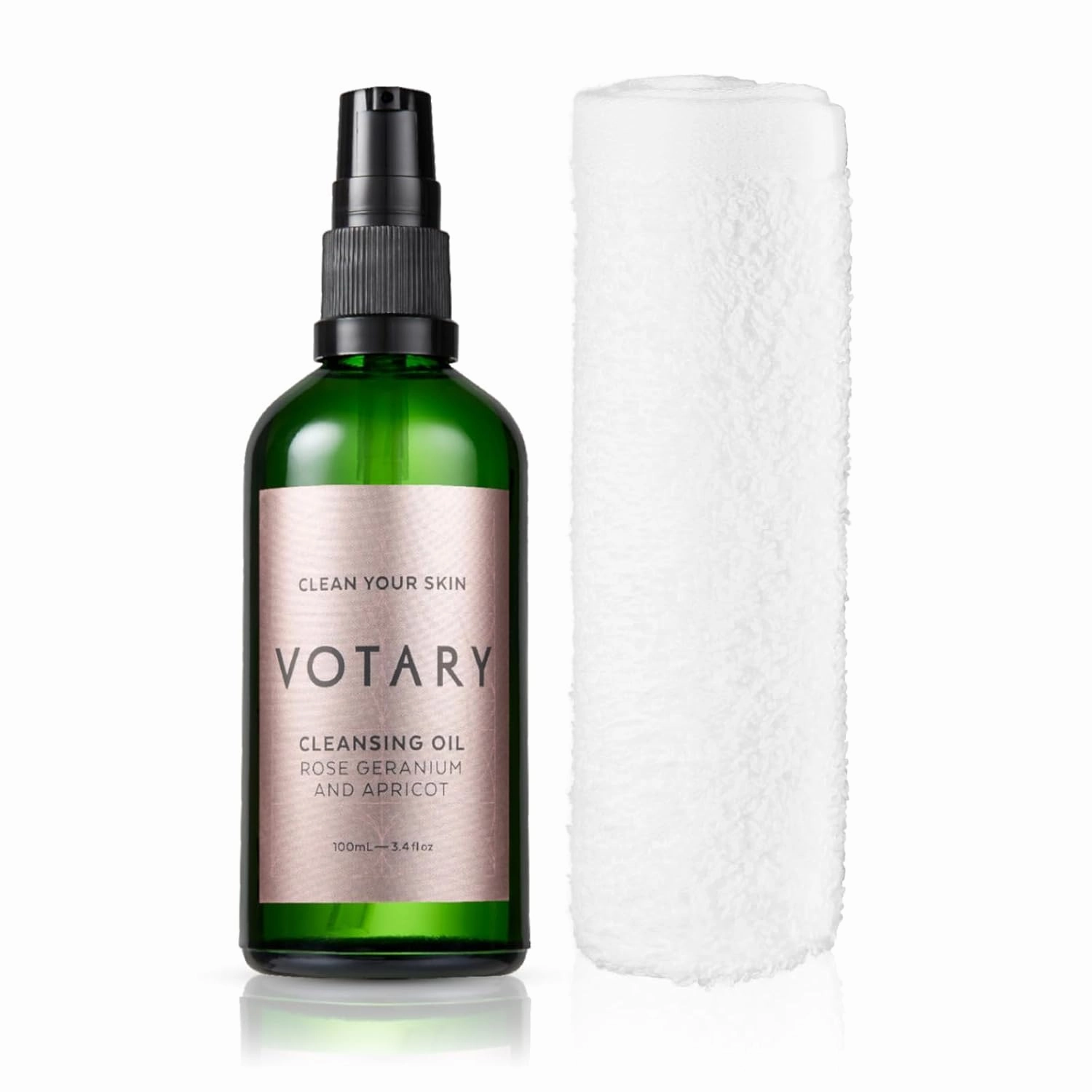 Cleansing Oil Rose Geranium & Apricot | Facial Cleanser Gentle Makeup Remover Cleanses without Clogging Pores With Deep Nourishing Apricot & Jojoba 3.4 Fl Oz