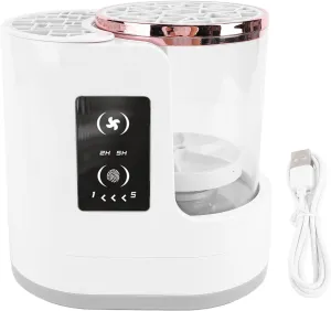 Clear View 850RPM Makeup Brush Cleaner Machine 2H 5H Timer Detachable Dryer, Portable for Use On The Go with Easy Disassembly and Thorough Clean