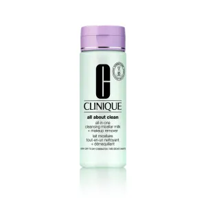 Clinique 3-Step All About Clean All-in-One Cleansing Micellar Milk   Makeup Remover, 6.7 Fl Oz