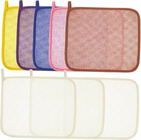CLISPEED 8pcs Exfoliating Wash Cloths Elastic Bath Cloths for Gentle Scrubbing and Massaging Quick- Towels Deep