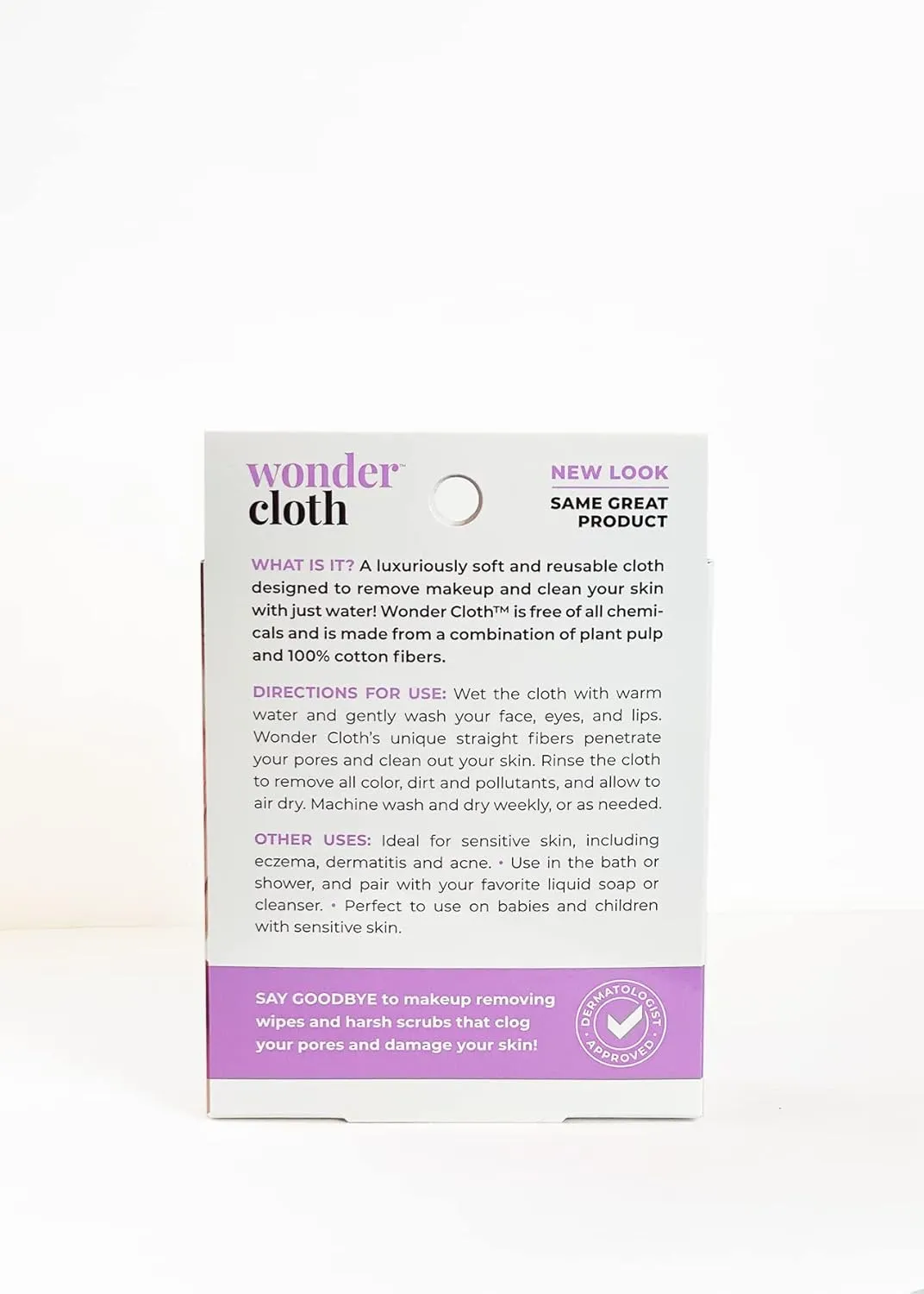 Cloth (Pack of 3) - All Natural Make-Up Remover Cloth, Removes Makeup Instantly with Just Water, Cleanses and Exfoliates, Machine Washable