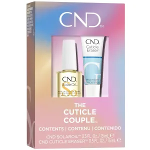 CND Cuticle Couple, SolarOil   Cuticle Eraser, Natural Blend Oils, Moisturizes and Conditions Skin, Gentle Exfoliator, 0.5 fl oz.