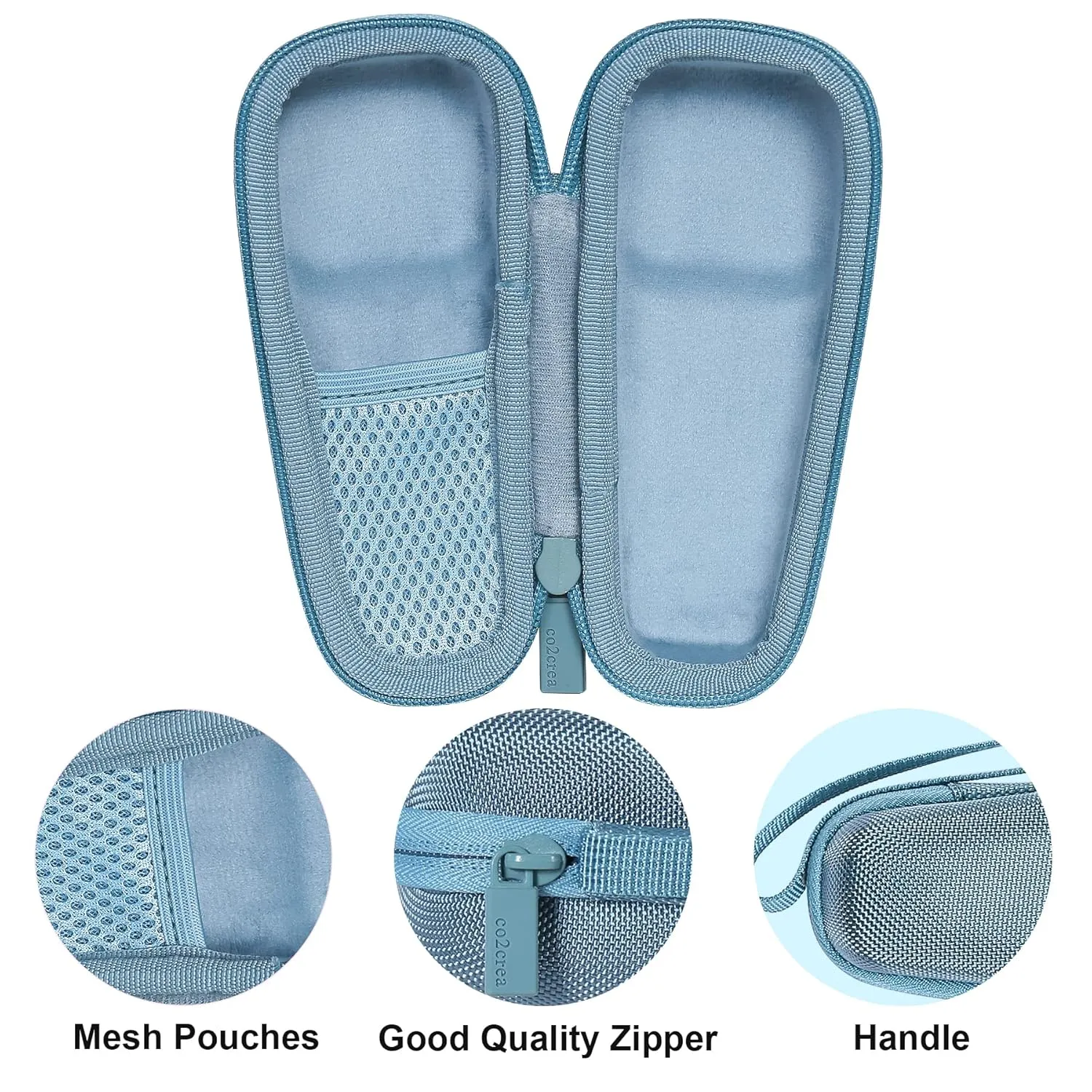 co2CREA Hard Carrying Case Compatible with NågraCoola CLIE 2 1 Sonic Facial Cleansing Brush (Mint)