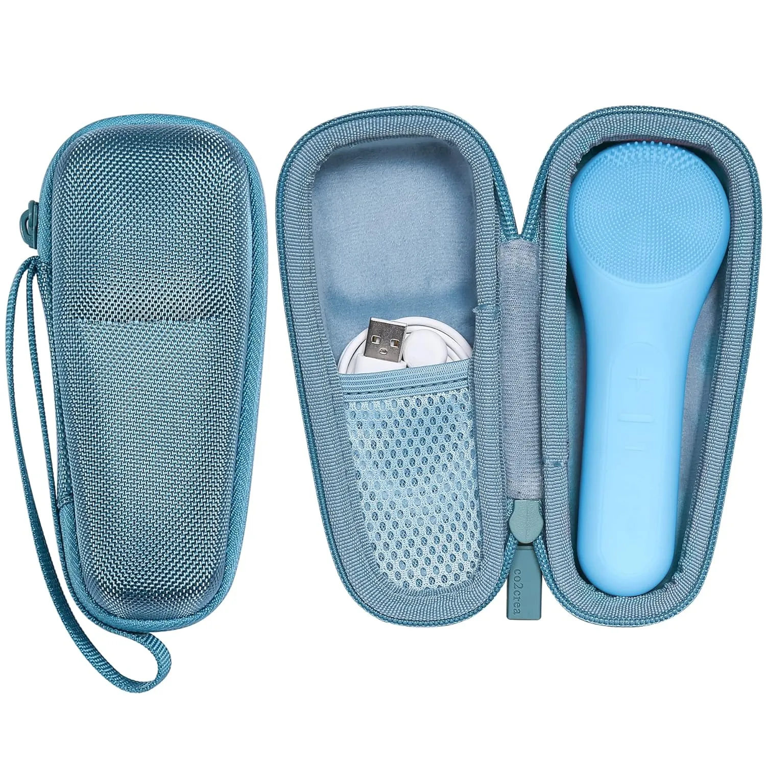 co2CREA Hard Carrying Case Compatible with NågraCoola CLIE 2 1 Sonic Facial Cleansing Brush (Mint)