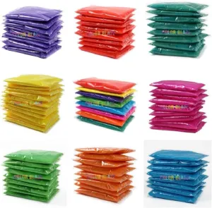 Color Blaze 120-Pack Holi Color Powder – Includes 8 Vibrant Colors (75g Each) Pink, Red, Orange, Yellow, Green, Teal, Blue, Purple – Perfect for Toss, Rangoli, Fun Runs, Color War, Parties & Festivals