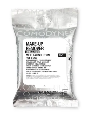 COMODYNES Make-Up Removers for Face & Eyes - Normal Skin- 3 PACK Skin Care - Contains a Complete Cleansing Micellar Treatment - Helps To Leave The Skin Of The Face Clean