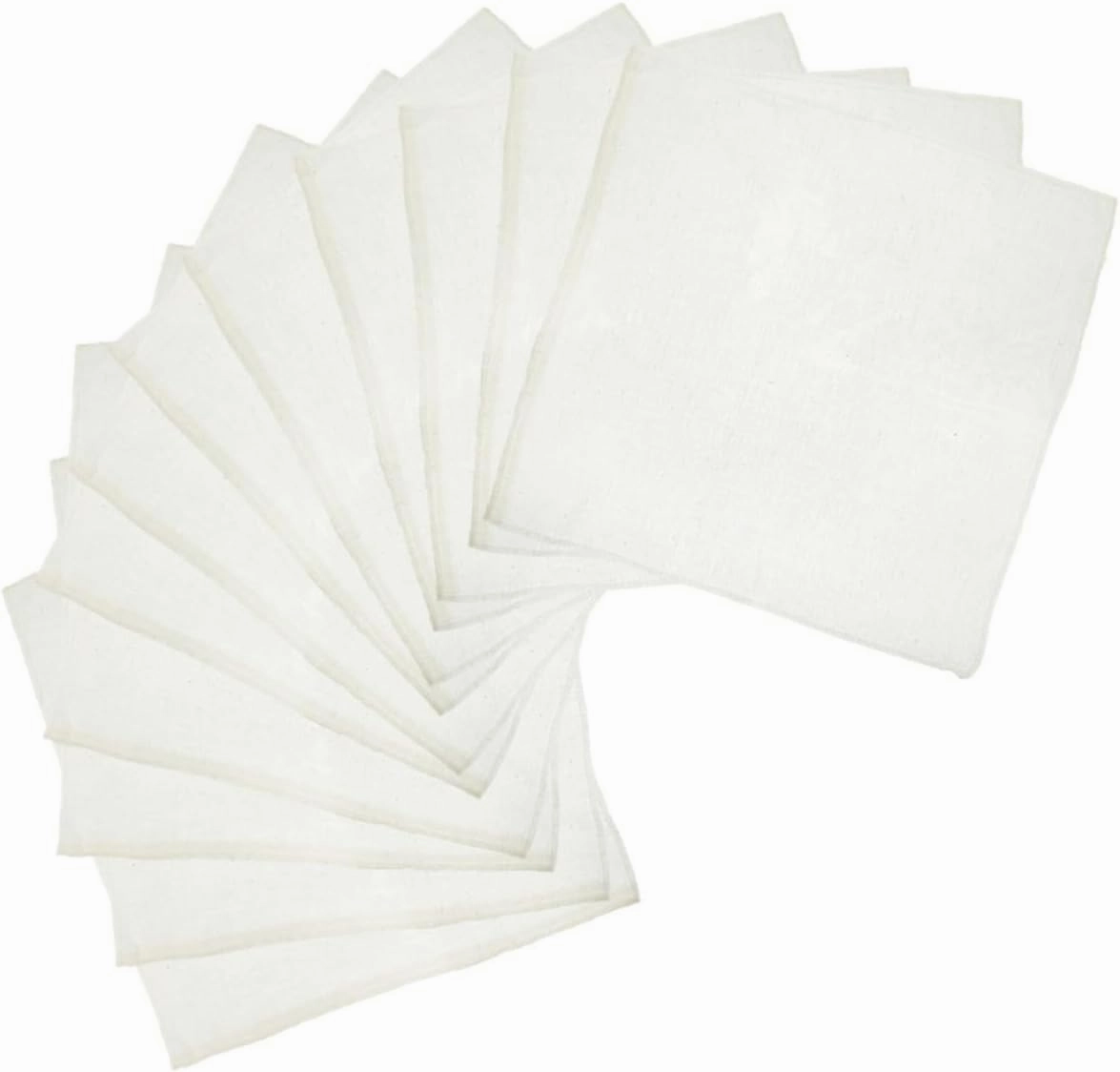 Cooking Essential: 12pcs Cheesecloth Fabric Strain Soy Milk Make Tofu Large Versatile