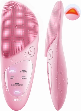 COSLUS Facial Cleansing Brush Silicone Face Scrubber: Waterproof Rechargeable Face Wash Brush, 4 Cleansing Modes, Electric Face Exfoliator for Men Women Cleaning, Exfoliating, Massaging