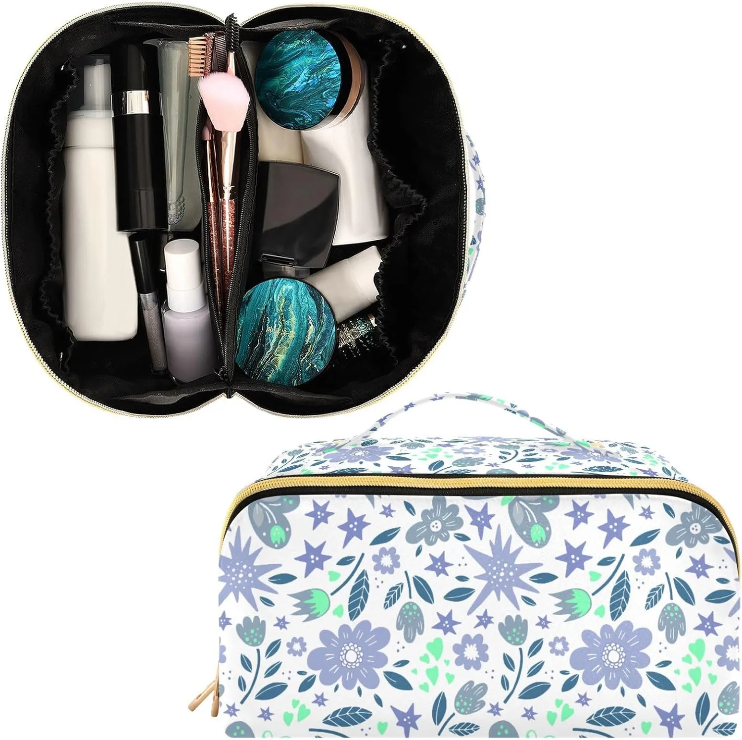 Cosmetic Bag Rhombus Makeup Pouch Portable Makeup Bag for Travel Essentials