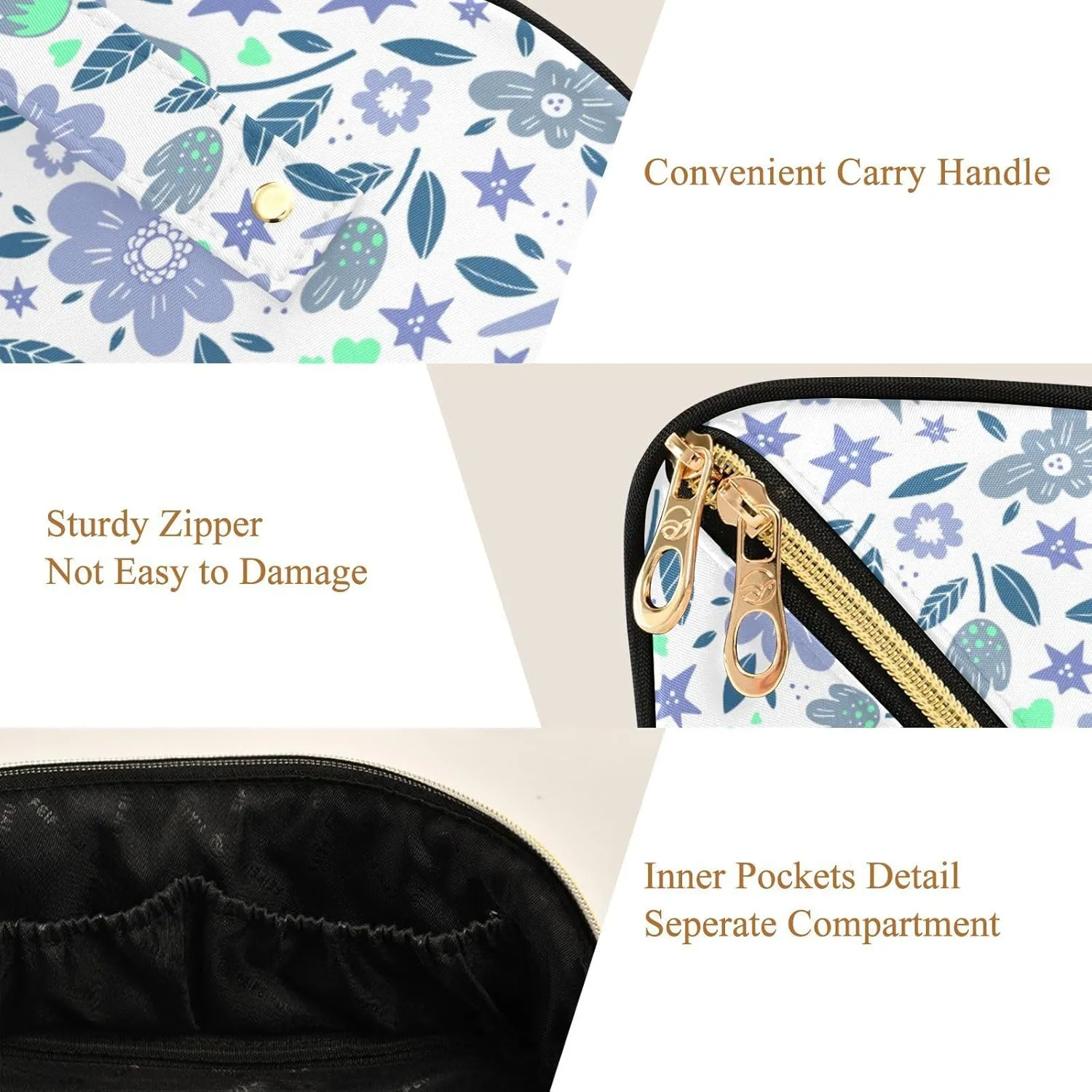 Cosmetic Bag Rhombus Makeup Pouch Portable Makeup Bag for Travel Essentials