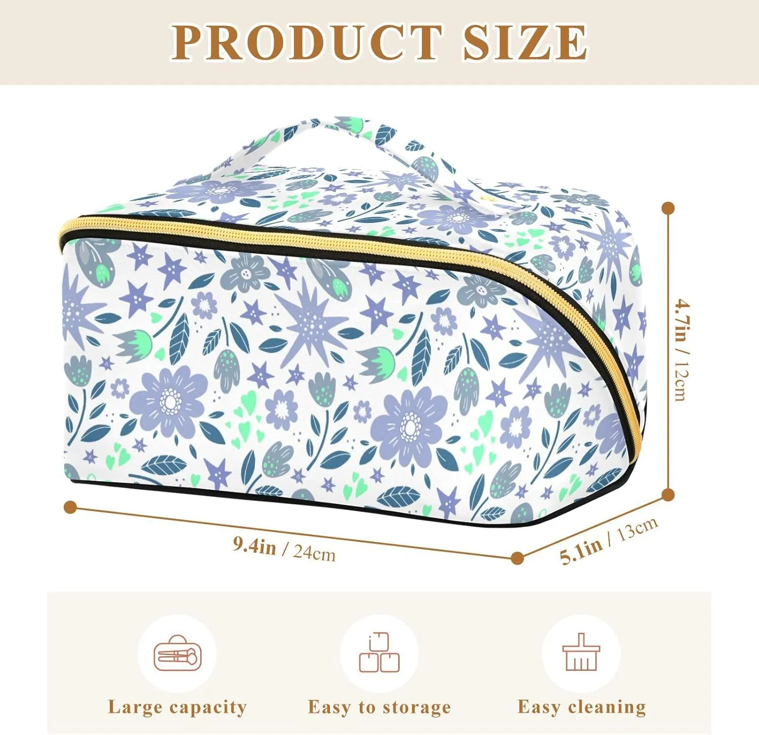 Cosmetic Bag Rhombus Makeup Pouch Portable Makeup Bag for Travel Essentials