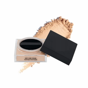 Cosmetics Set The Tone Tinted Loose Powder For All Skin Type | Long Lasting | Matte | Blurs Pores | 25Gm - 15 Cappuccino, Beige