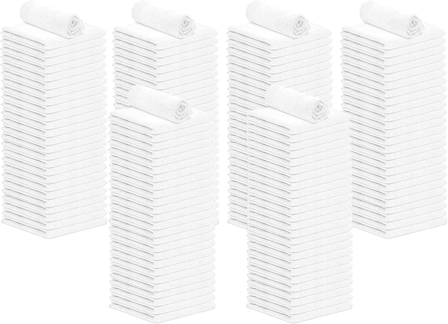Cotton Shop Rags – (Pack of 150) Size 12x14 Inches Cleaning Rags – Absorbent Shop Towels and Multipurpose Cleaning Towels for Automobiles, Industries, Garage and Homes (White)