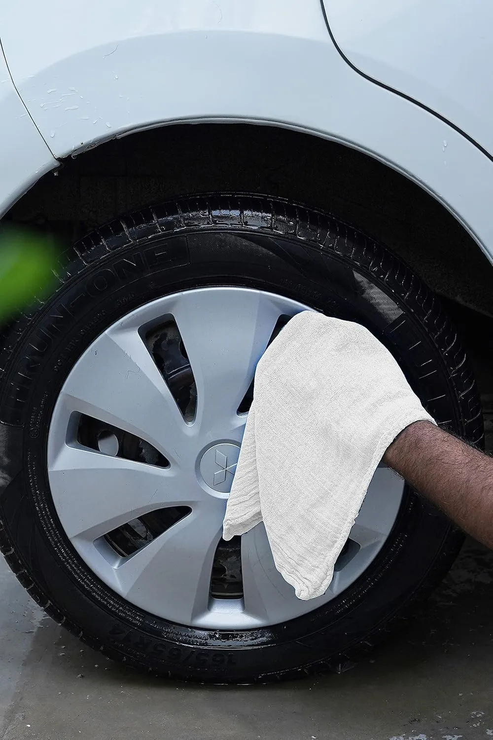 Cotton Shop Rags – (Pack of 150) Size 12x14 Inches Cleaning Rags – Absorbent Shop Towels and Multipurpose Cleaning Towels for Automobiles, Industries, Garage and Homes (White)
