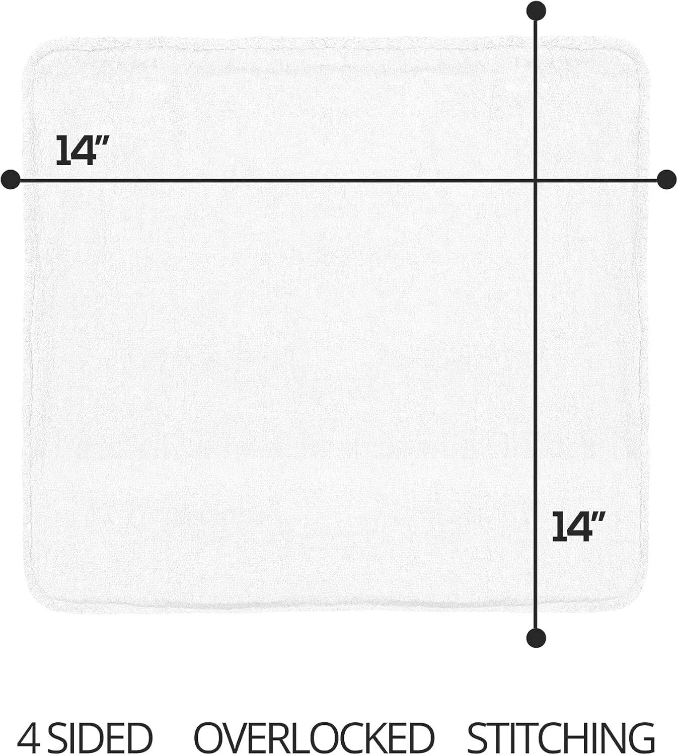 Cotton Shop Rags – (Pack of 150) Size 12x14 Inches Cleaning Rags – Absorbent Shop Towels and Multipurpose Cleaning Towels for Automobiles, Industries, Garage and Homes (White)