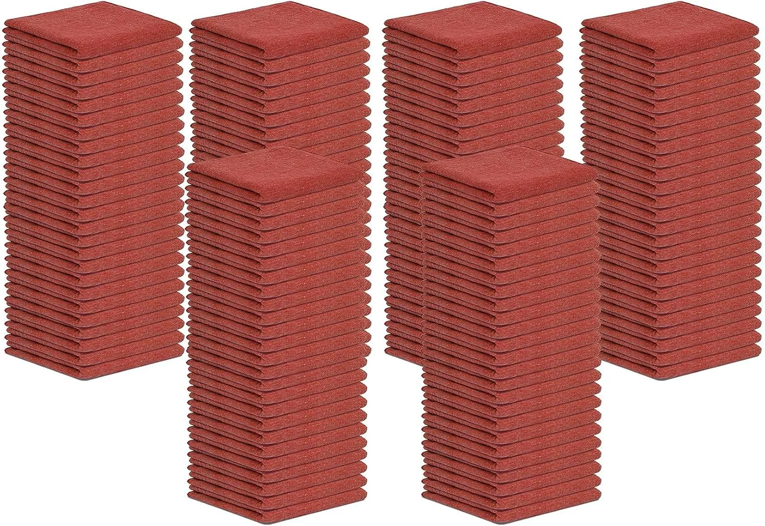 Cotton Shop Towels Red – (Pack of 150) Size 14x14 Inches Cleaning Rags – Absorbent Shop Rags and Multipurpose Cleaning Towels for Automobiles, Industries, Garage and Homes