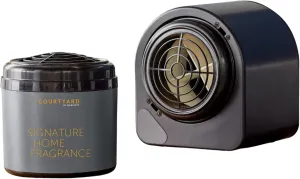 Courtyard by Marriott Home Diffuser Set - Aroma Fragrance of Dewy Greens, Citrus, Fresh Figs, Soft Woods, and Musk - Waterless - Hotel Aroma Diffuser & Capsule for Home