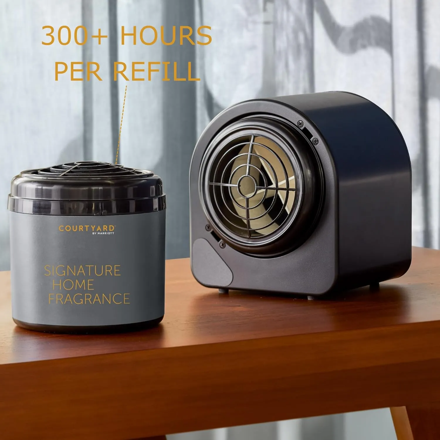Courtyard by Marriott Home Diffuser Set - Aroma Fragrance of Dewy Greens, Citrus, Fresh Figs, Soft Woods, and Musk - Waterless - Hotel Aroma Diffuser & Capsule for Home