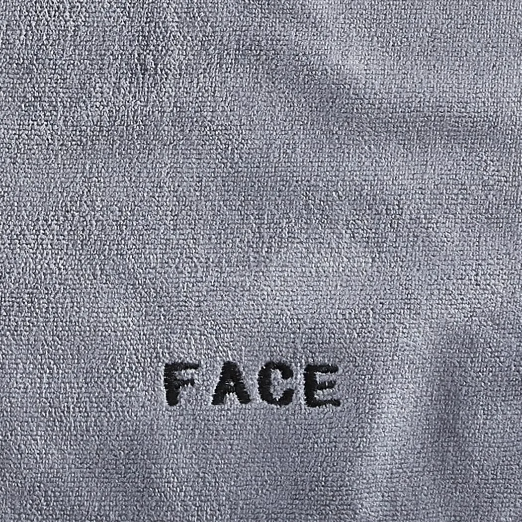 Crafty Cloth Ultra-Soft Microfiber 4-Pack Facial Cleansing and Makeup Remover Towels for Hygienic, Gentle Skin Care | Face and Makeup Eraser | Fast-Dry, Machine Washable | Gray | 12x12