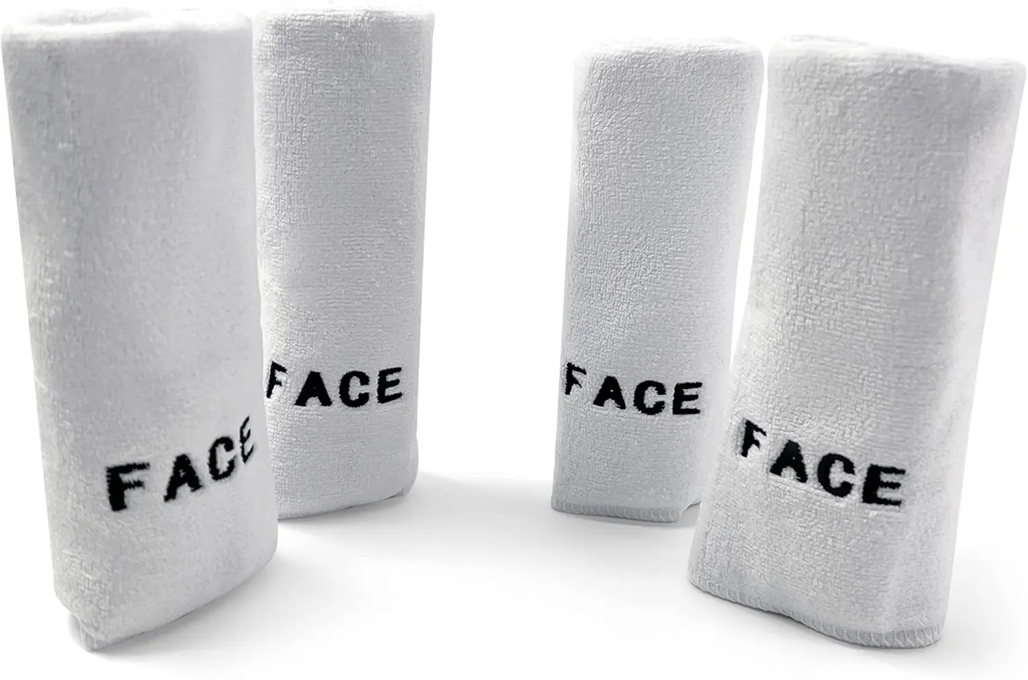 Crafty Cloth Ultra-Soft Microfiber 4-Pack Facial Cleansing and Makeup Remover Towels for Hygienic, Gentle Skin Care | Face and Makeup Eraser | Fast-Dry, Machine Washable | White | 12x12
