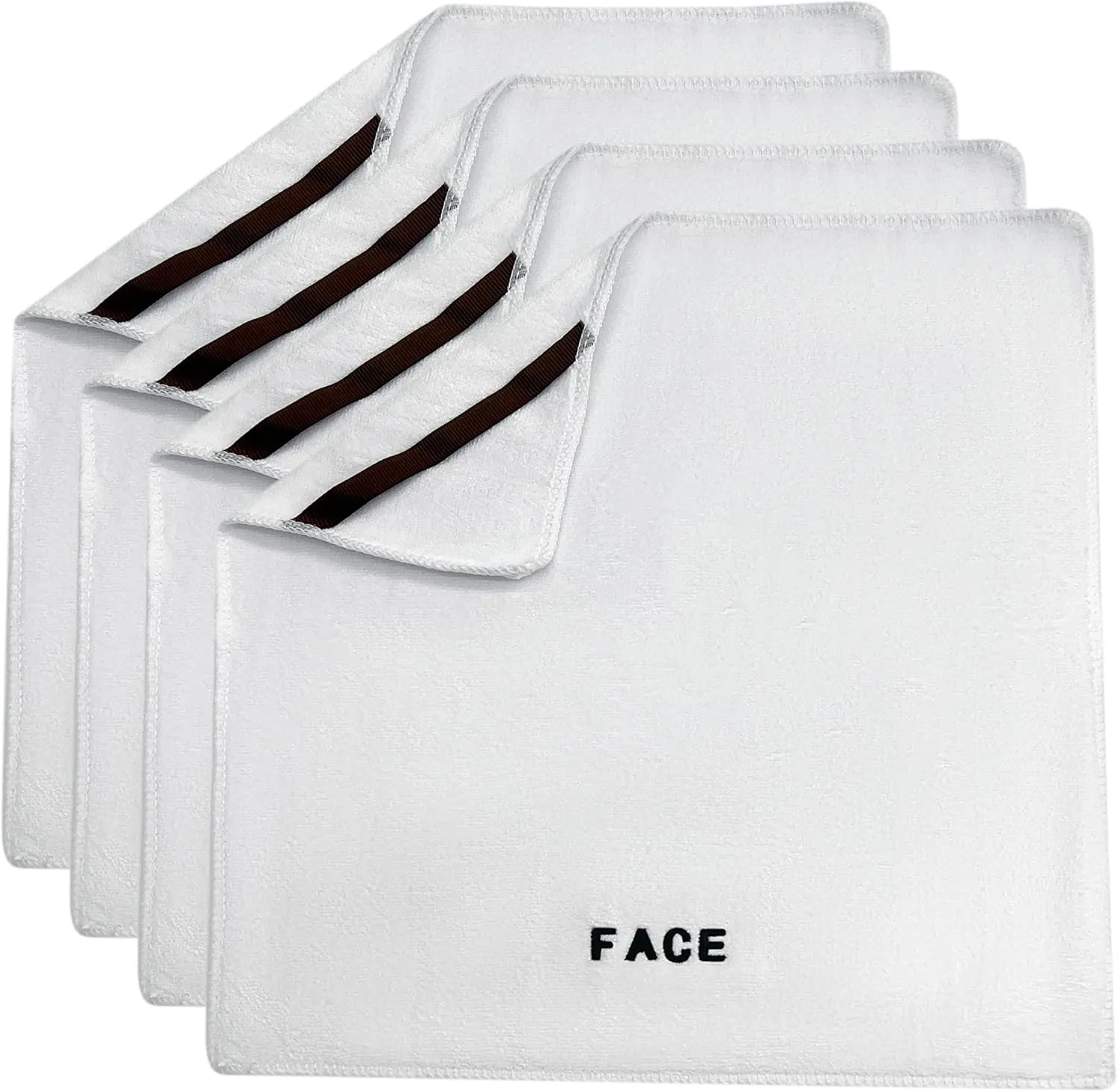 Crafty Cloth Ultra-Soft Microfiber 4-Pack Facial Cleansing and Makeup Remover Towels for Hygienic, Gentle Skin Care | Face and Makeup Eraser | Fast-Dry, Machine Washable | White | 12x12