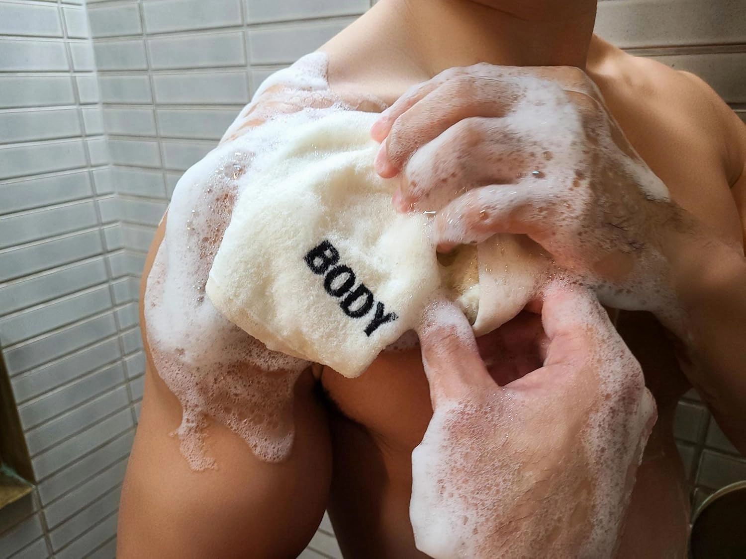 Crafty Cloth 4-Pack Spa Exfoliation Cloths – Dual-Sided Soft & Exfoliating Body Washcloths for Luxurious Scrubbing and Skin Rejuvenation | Personalized Body Care | 12x12 Fast-Dry Towels | Beige