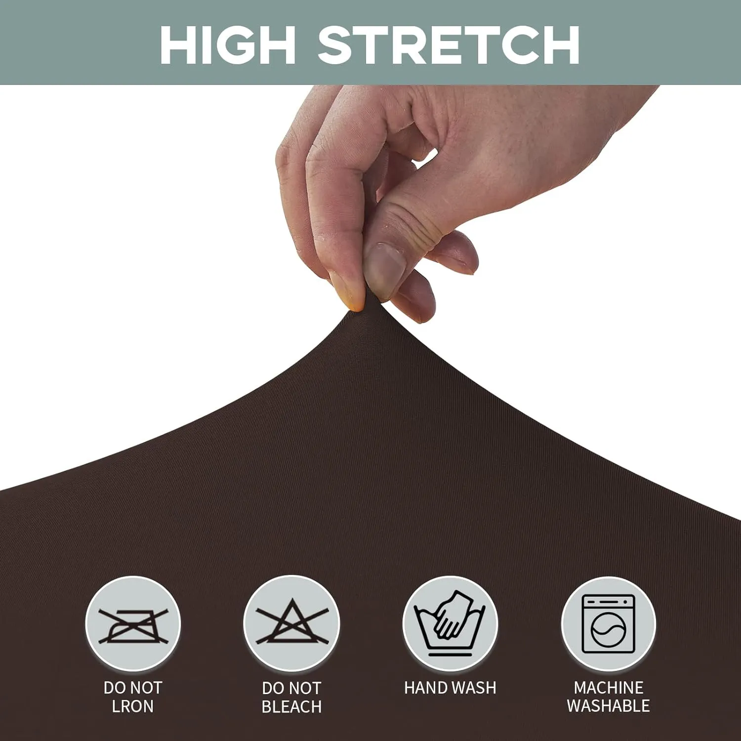 CWK 6FT Stretch Spandex Table Cover for Rectangular Tables - Elastic Fitted Tablecloth for Folding Tables, Wrinkle Resistant, Durable Table Protector for Parties, Weddings, Banquets & Events (Coffee)