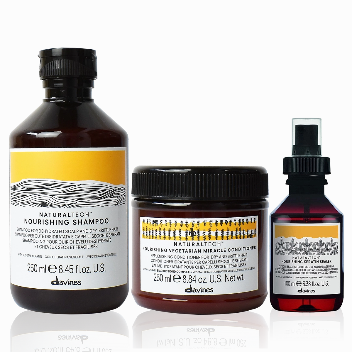 Davines Naturaltech Nourishing Shampoo, Conditioner & Sealer
