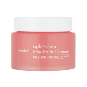 daymellow Light Clean Pink Balm Cleanser 3.04fl.oz/90ml, Face Cleansing Balm, Deep Cleanser, Makeup Remover, Pore Cleansing, Gentle Exfoliating, Moisturizing, Blackhead Remover, Korean Skincare