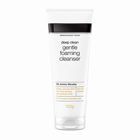 Deep Clean Foaming Cleanser- Advanced Face Wash | Men & Women | Normal to Oily Skin | Gentle Formula | 8% Amino Micellar | Skin pH Friendly | Removes 99% Dirt | Daily Cleansing | 100g