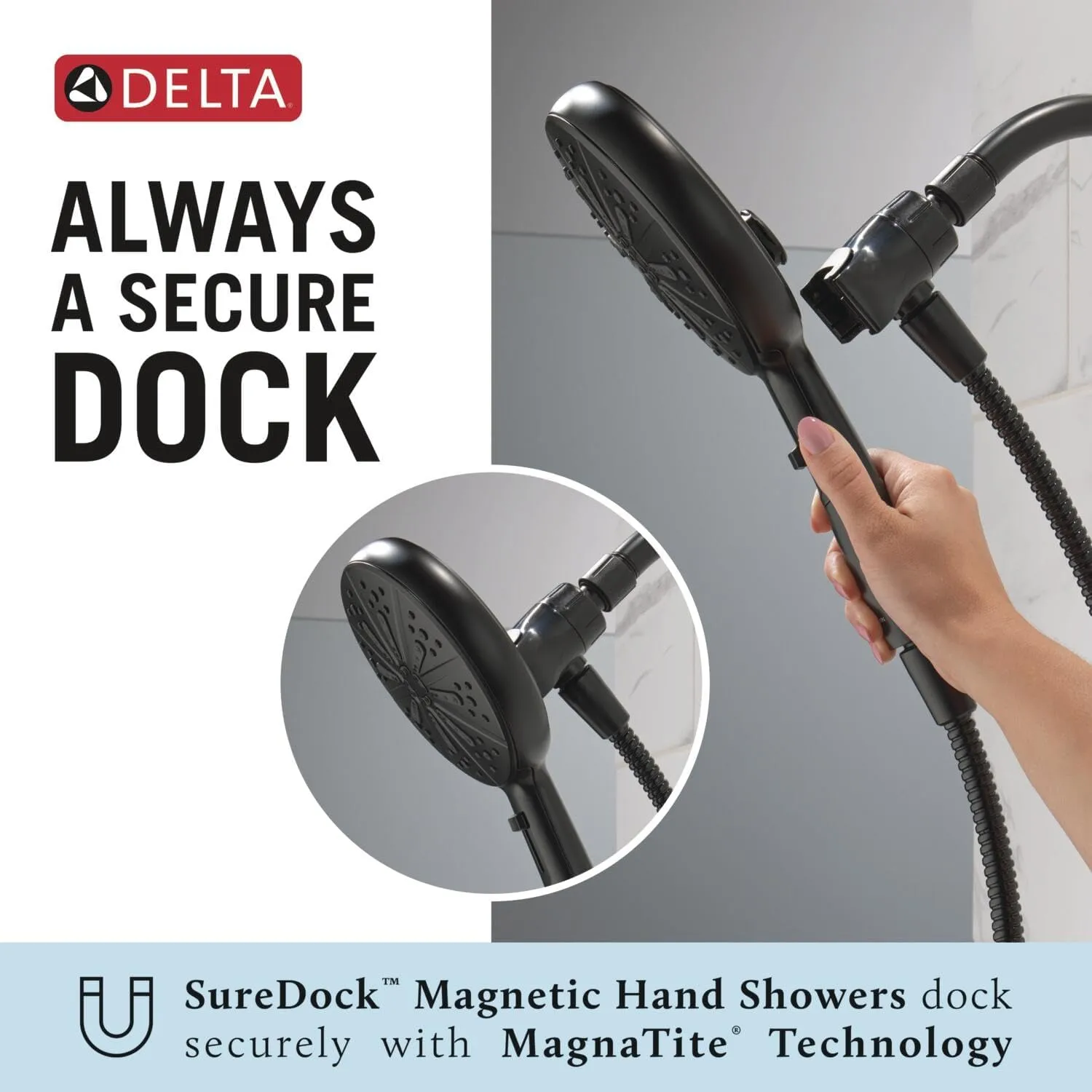 Delta 144749-HS Nicoli Monitor 14 Series Tub and Shower Trim Package with 1.75 GPM Multi Function Hand Shower - Rough-In Valve Included - Matte Black