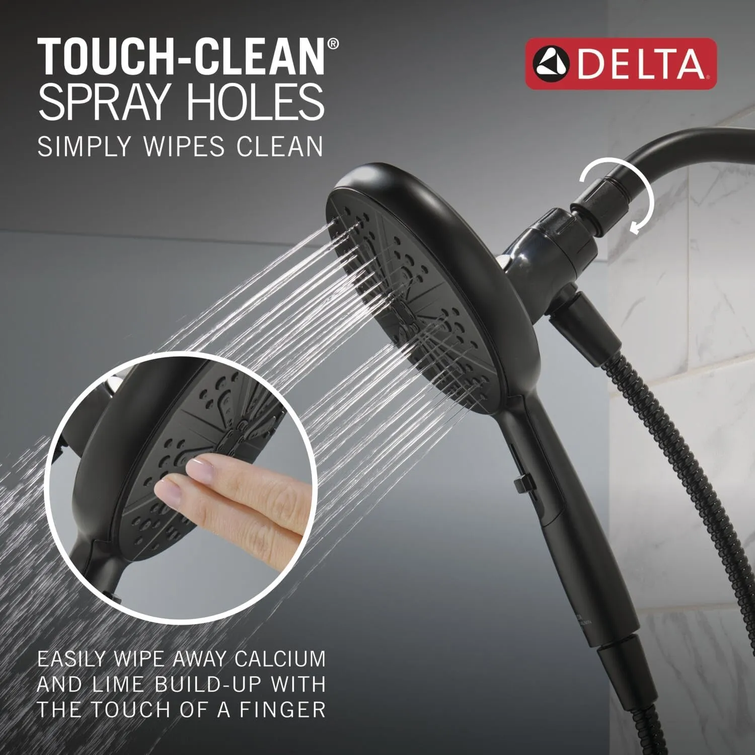 Delta 144749-HS Nicoli Monitor 14 Series Tub and Shower Trim Package with 1.75 GPM Multi Function Hand Shower - Rough-In Valve Included - Matte Black