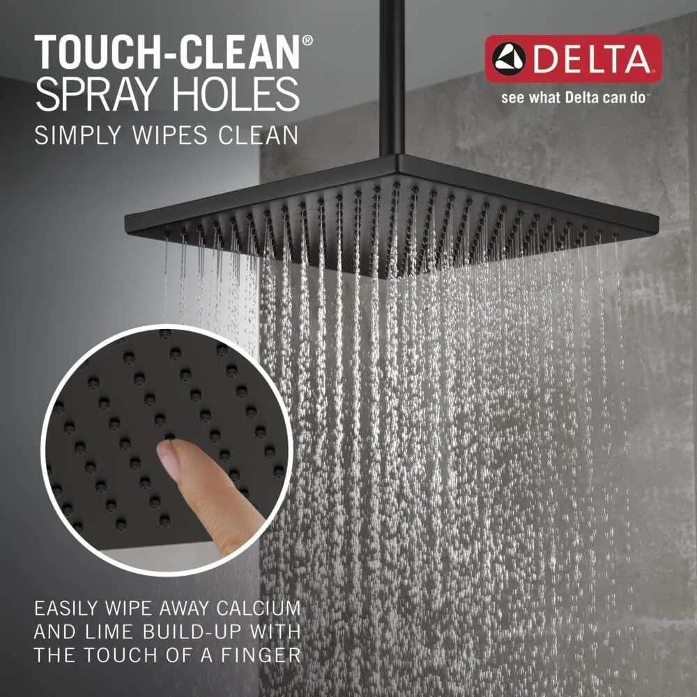Delta 52159-BL25 Single-Setting Metal Raincan Head, Without Shower Arm, Matte Black