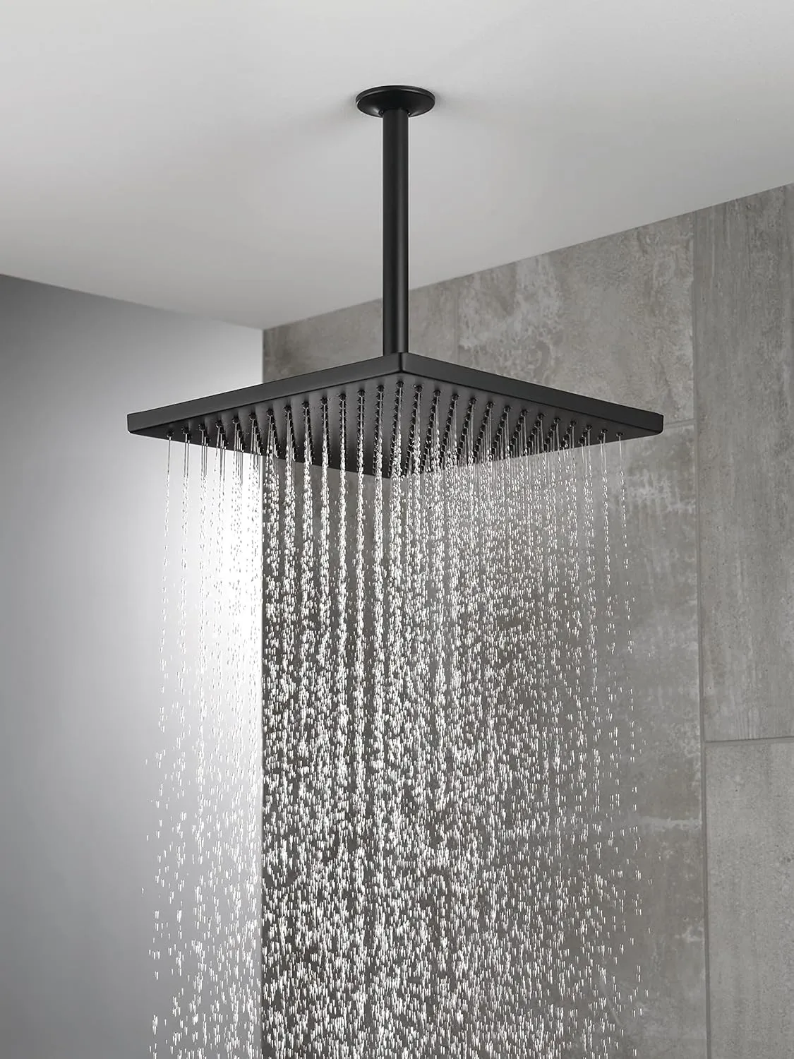 Delta 52159-BL25 Single-Setting Metal Raincan Head, Without Shower Arm, Matte Black