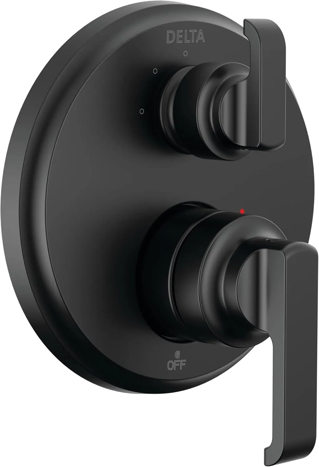 DELTA Faucet Tetra 14 Series Matte Black 3-Setting Integrated Diverter Valve Trim Kit, Black Diverter Valve Trim Kit, Shower Trim Kit, Matte Black T24889-BL (Valve Not Included)
