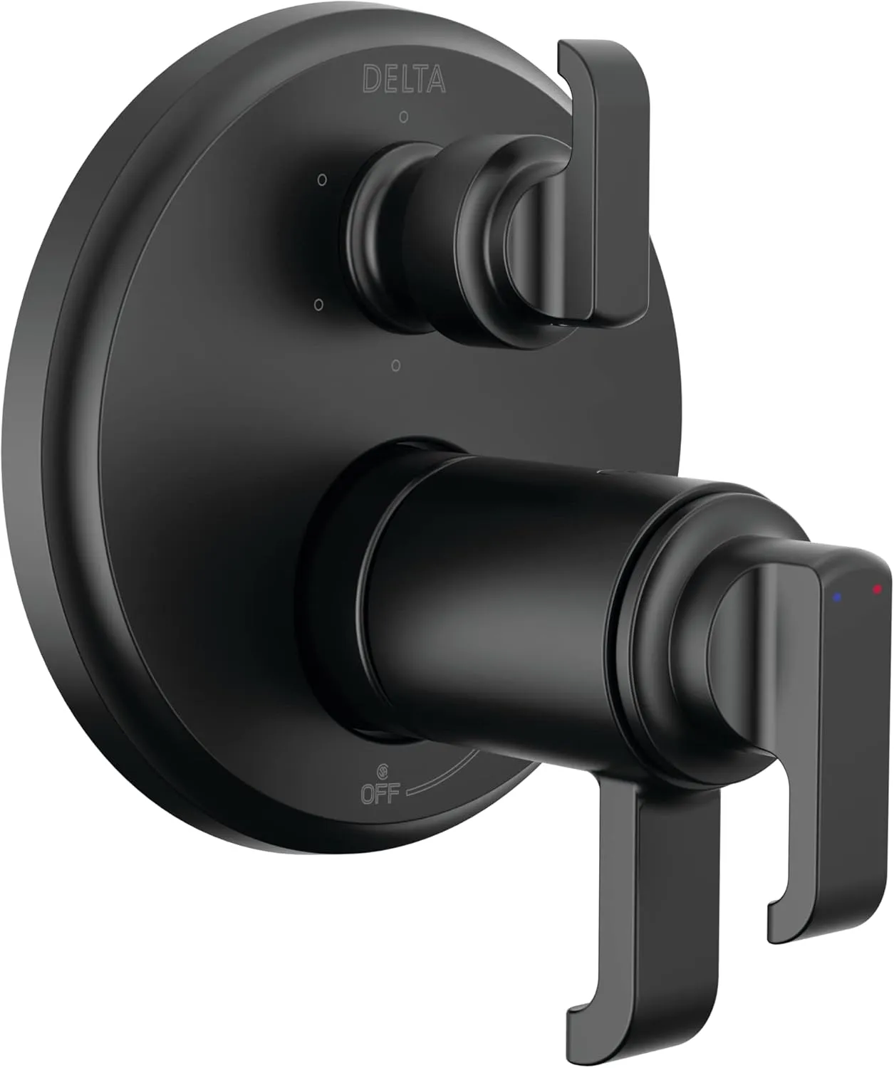 Delta Faucet Tetra 17T Series Matte Black 6-Setting Integrated Diverter Valve Trim Kit, Black Diverter Valve Trim Kit, Shower Trim Kit, Matte Black T27T989-BL (Valve Not Included)