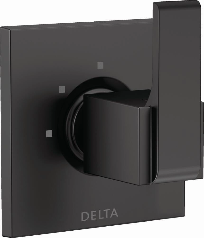 Delta Faucet Ara 3-Setting Shower Handle Diverter Trim Kit, Diverter Valve Trim Kit Black, 3 Way Shower Diverter, Delta Diverter Trim, Matte Black T11867-BL (Valve Not Included)