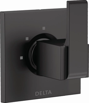 Delta Faucet Ara 3-Setting Shower Handle Diverter Trim Kit, Diverter Valve Trim Kit Black, 3 Way Shower Diverter, Delta Diverter Trim, Matte Black T11867-BL (Valve Not Included)