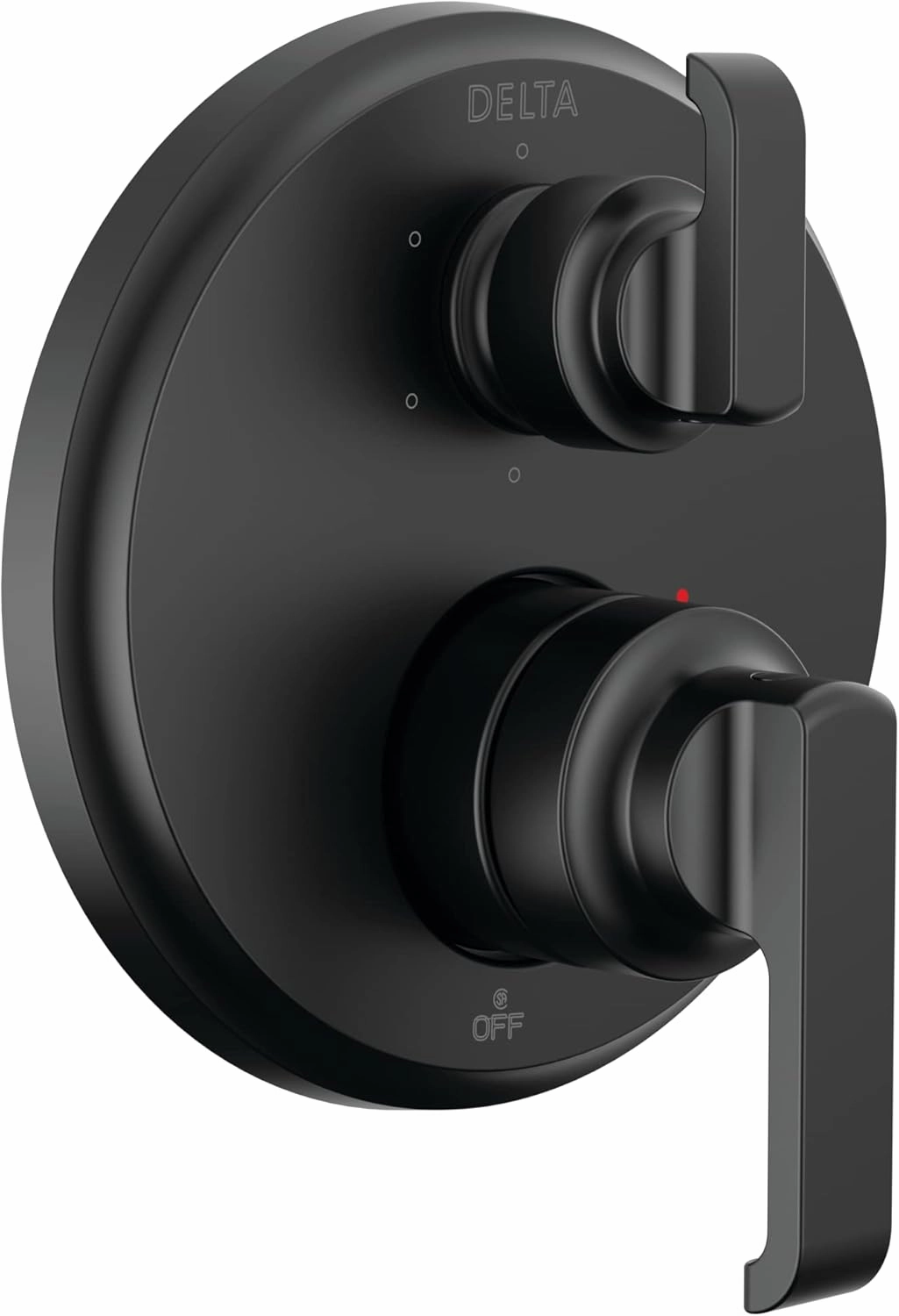 Delta Faucet Tetra 14 Series Matte Black 6-Setting Integrated Diverter Valve Trim Kit, Black Diverter Valve Trim Kit, Shower Trim Kit, Matte Black T24989-BL (Valve Not Included)
