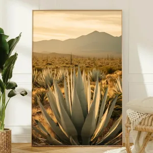 Desert Landscape Wall Art Agave Canvas Art Desert Cactus Pictures Nature Photography Posters Southwest Landscape Paintings Desert Scene Posters Abstract Desert Botanical Art Prints 16x24inch No Frame