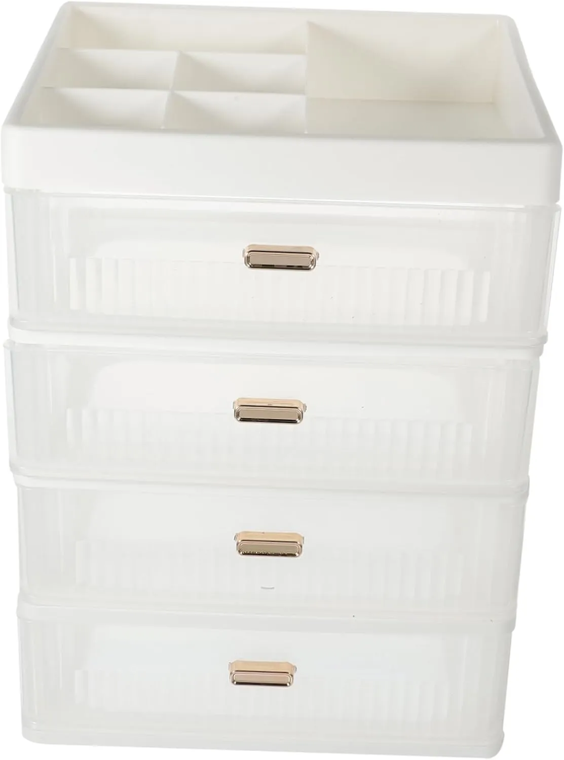 Desktop Storage Organizer Translucent Drawer Makeup Cosmetics Case Storage Cabinet for Easy Access to Beauty Supplies Space Saving Design for Home and Office Use