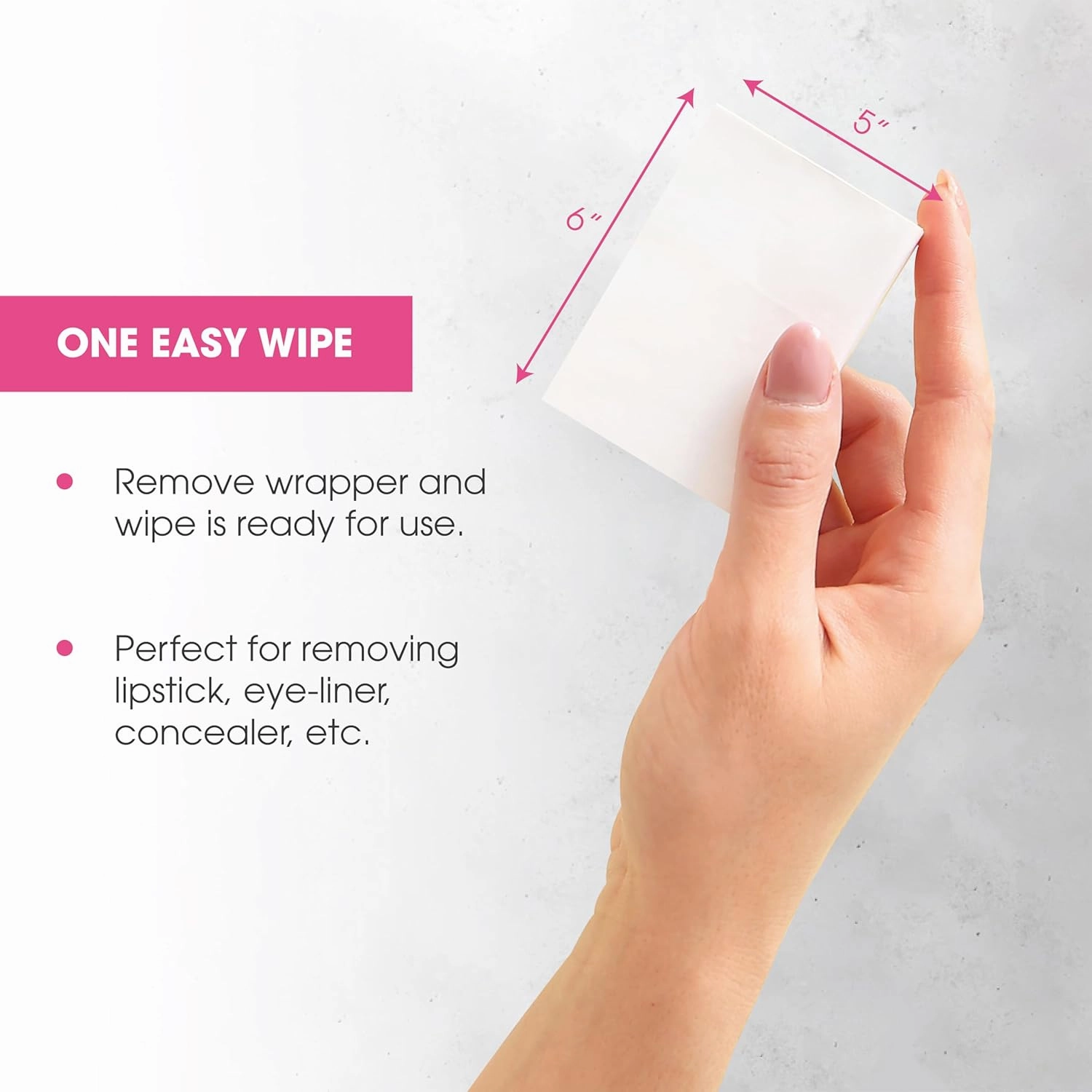 Diamond Wipes Face Cleansing and Waterproof Makeup Remover Wipes, Case of 50 Wipes, Alcohol Free Wipes with Vitamin E