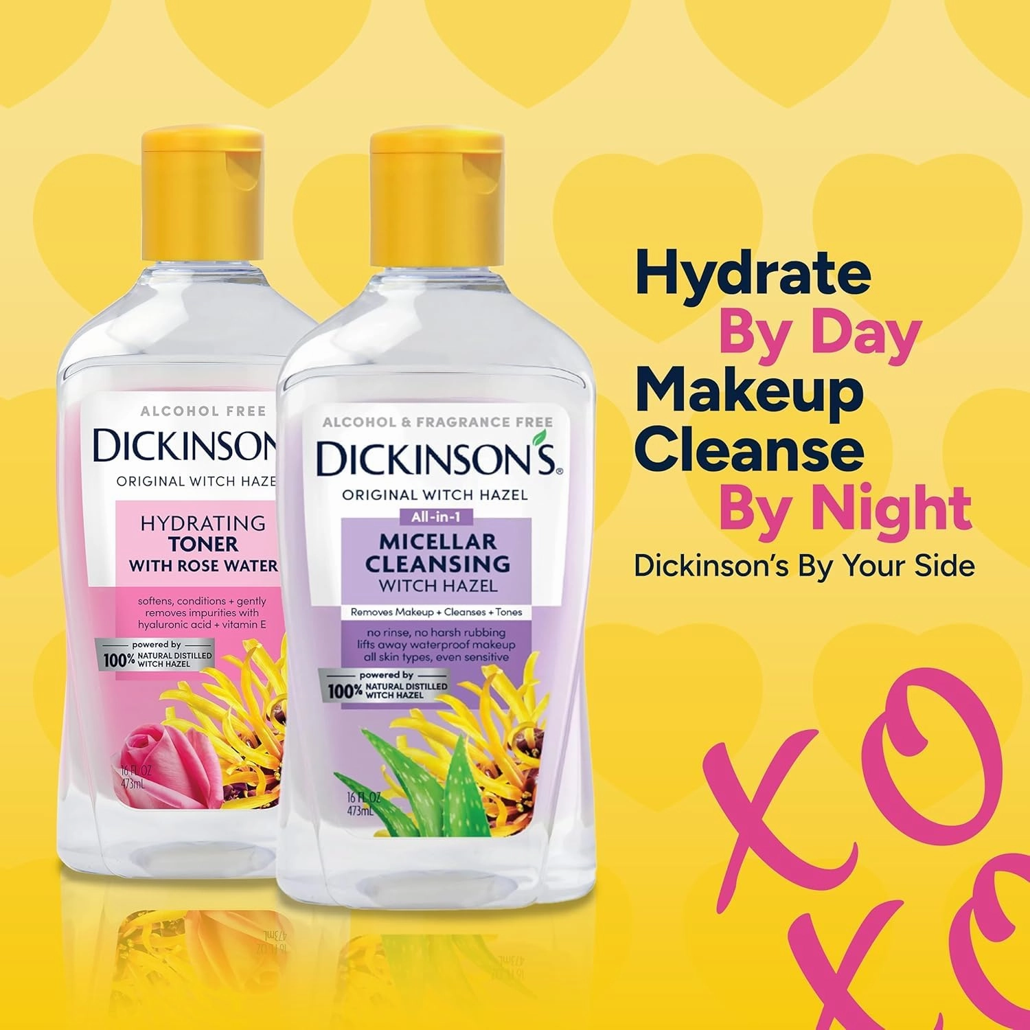 Dickinson's Micellar Cleansing Witch Hazel, An All-in-1 Makeup Remover, Pore Refiner, Skin Cleanser and Toner; Alcohol Free with Aloe, for Sensitive Skin, 8oz