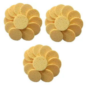 Didiseaon 60pcs Skin-friendly Makeup Cotton Sponge Pads for Gentle Facial Cleansing and Makeup Removal Round for Daily Use Safe and Soft for All Skin Types